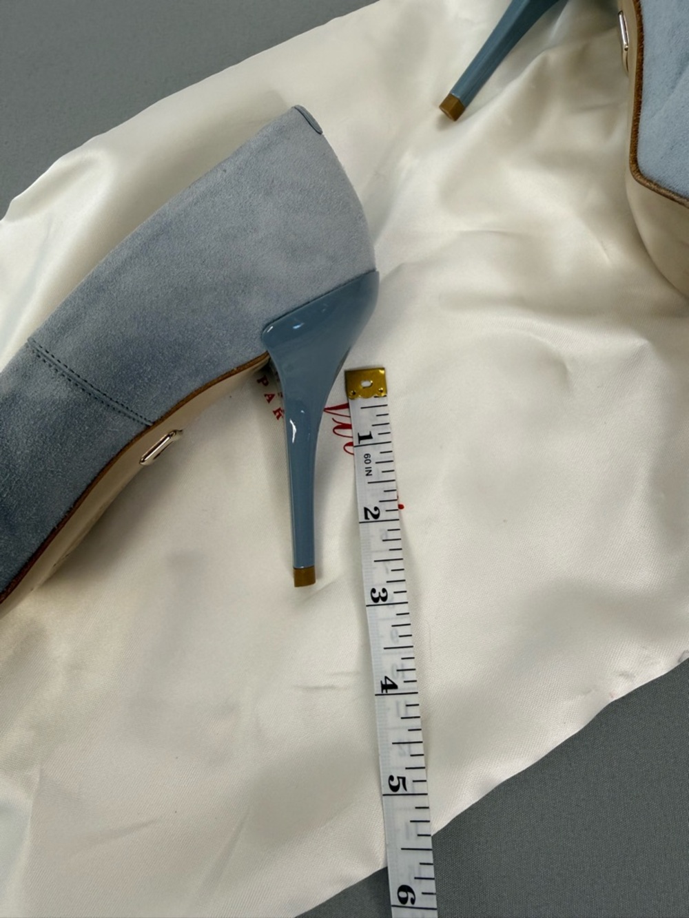 Roger Vivier Light Blue Suede Heels Pumps Size 37.5 Italian Luxury w/ dust bag - Picture 10 of 14